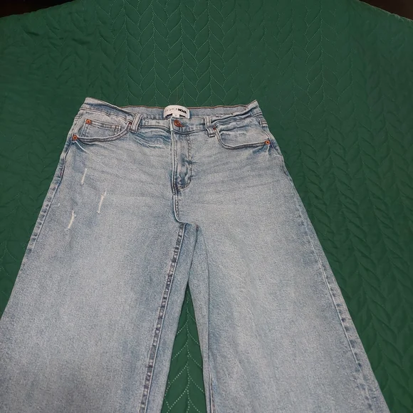 Fashion Nova Light Blue Flare Jeans - Picture 5 of 8